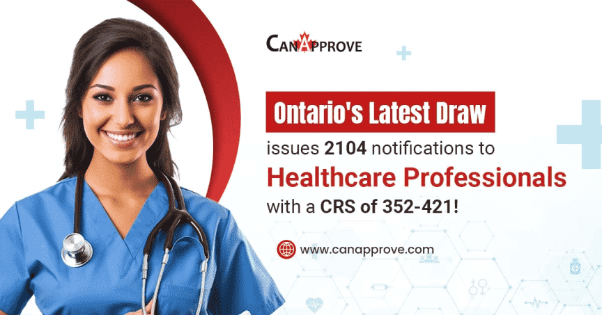 Ontario's Latest Draw issues 2104